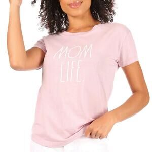 New Rae Dunn Women's Mom Life Print Soft Cotton Blend T-Shirt